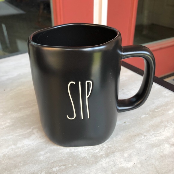 Rae Dunn Black "Sip" Coffee Mug New - Picture 1 of 5